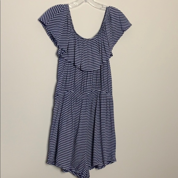 La Vie en Rose Aqua navy and white shorts romper - Picture 6 of 6